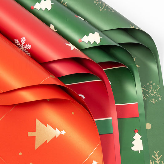 New Waterproof Christmas Wrapping Paper Tree&Gift - 20 Sheets