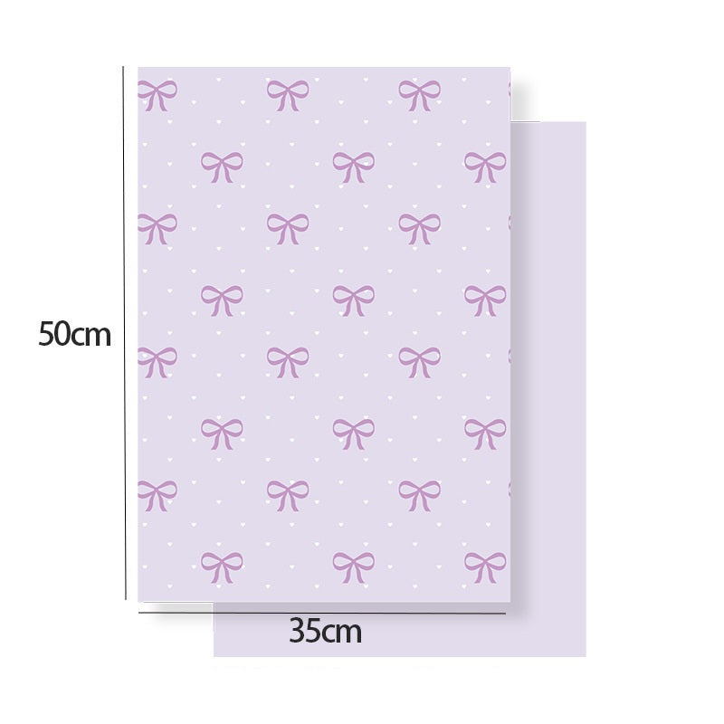 Romantic Bow Series Wrapping Paper - 10 Sheets