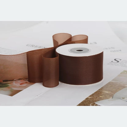 Matte Milk Silk Sheer Ribbon – 3.8 cm x 20 yd x 6 rolls