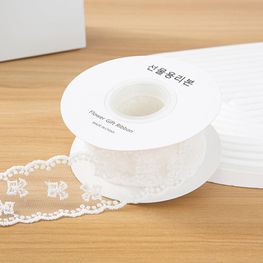 Bow Lace Ribbon – 3.8 cm x 5 yd x 6 rolls