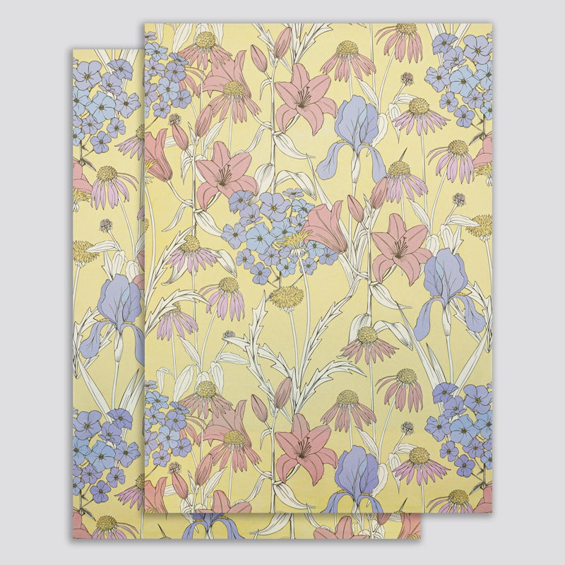 European Dreamy Floral Waterproof Wrapping Paper - 10 Sheets