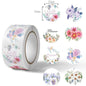2.5cm Vintage Floral Stickers – Watercolor Gift Labels (500pcs Roll)