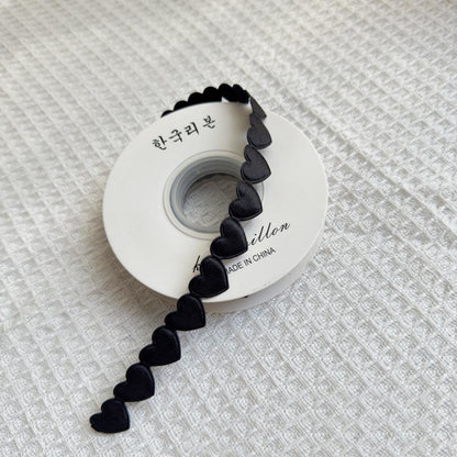 Heart‑to‑Heart Satin Ribbon – 1.5 cm x 10 yd x 6 rolls