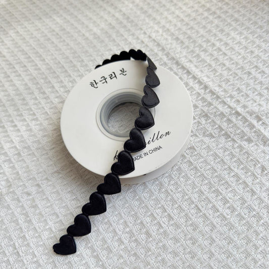 Heart‑to‑Heart Satin Ribbon – 1.5 cm x 10 yd x 6 rolls