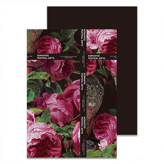 Oil Painting Atmosphere Wrapping Paper - 10 Sheets