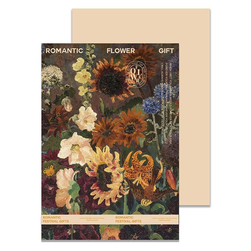 Oil Painting Atmosphere Wrapping Paper - 10 Sheets