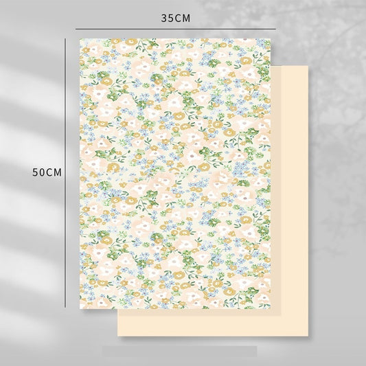 Romantic Colorful & Little Garden Wrapping Paper - 10 Sheets