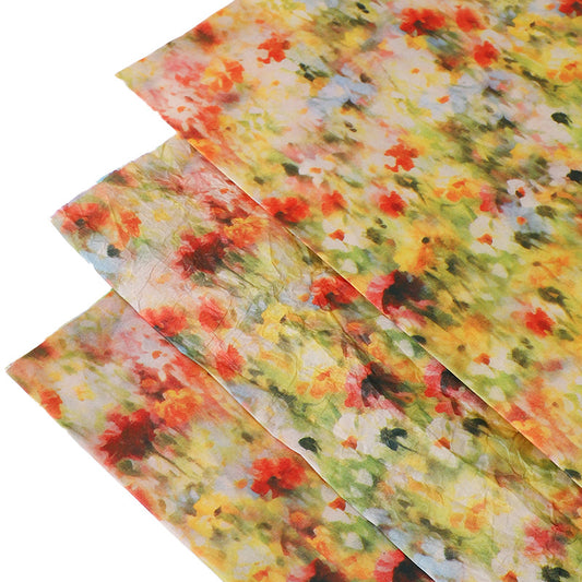 Thickened Trending Rapeseed Flower Wrapping Paper - 10 Sheets