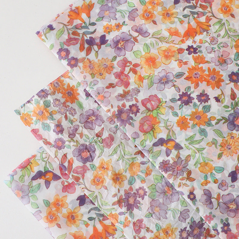 Thickened Trending Rapeseed Flower Wrapping Paper - 10 Sheets