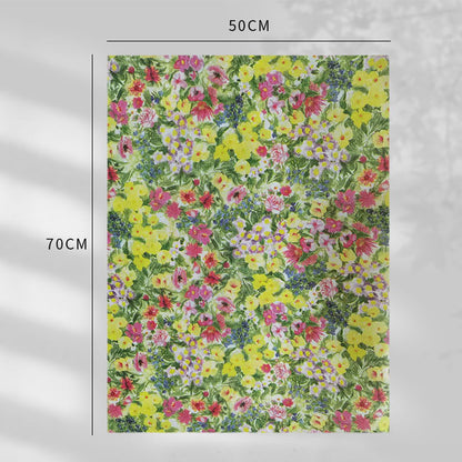 Thickened Trending Rapeseed Flower Wrapping Paper - 10 Sheets