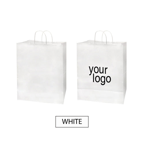 White Paper Bags - Celebrity Size 250pcs per Box - 13"W x 6"D x 15"H