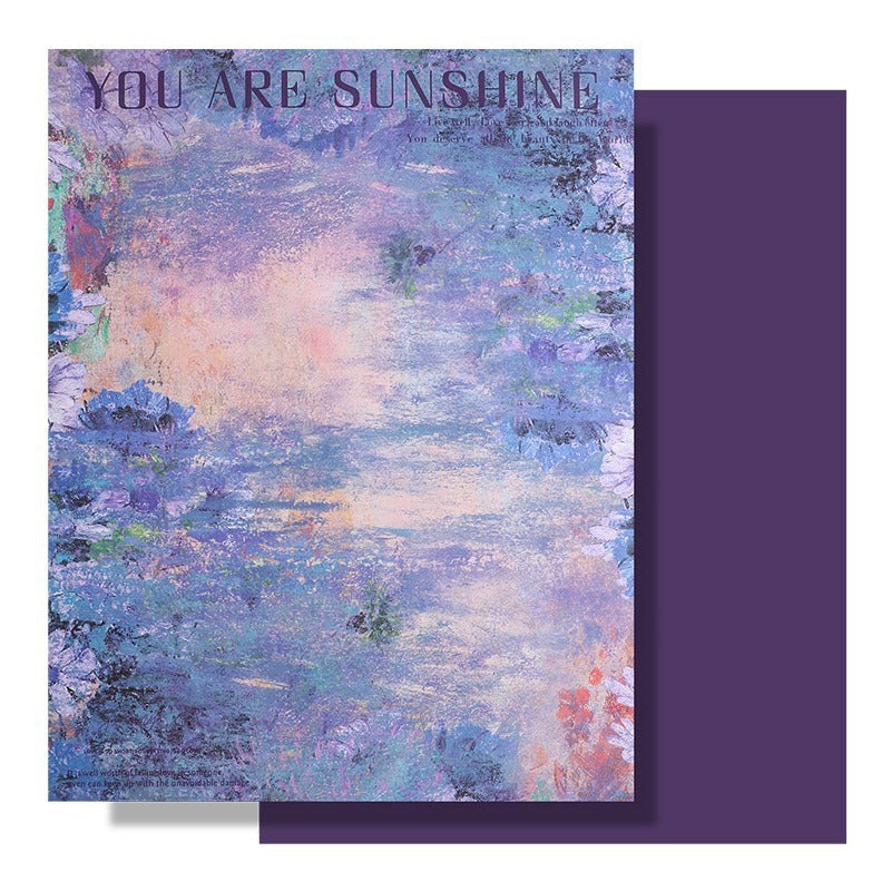Ximeng Garden Oil Painting Wrapping Paper - 10 Sheets