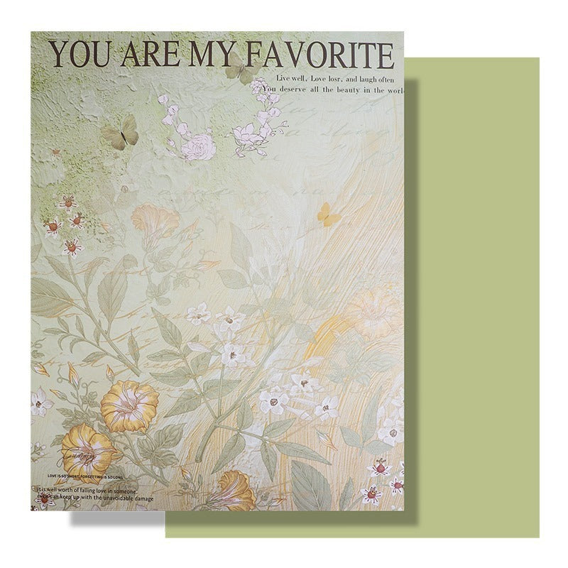 Ximeng Garden Oil Painting Wrapping Paper - 10 Sheets