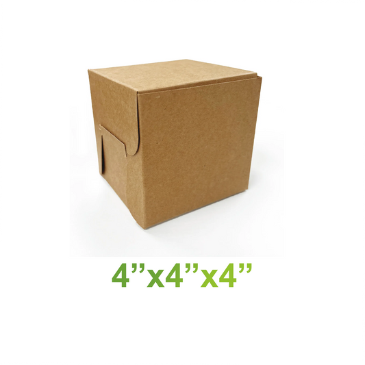 4" x 4" x 4" - Kraft Bakery Boxes - Carton of 100 - KIS PAPER - 5332 – main