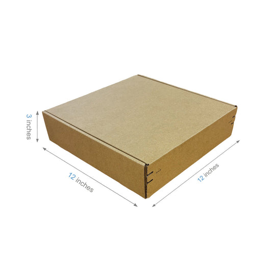 12" x 12" x 3" - Kraft Mailer Boxes Self-Seal Tape - Bundle of 40 - KIS PAPER - 1271 – main