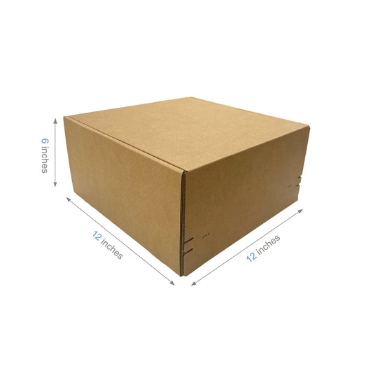 12" x 12" x 6" - Kraft Mailer Boxes Self-Seal Tape - Bundle of 40 - KIS PAPER - 1272 – main
