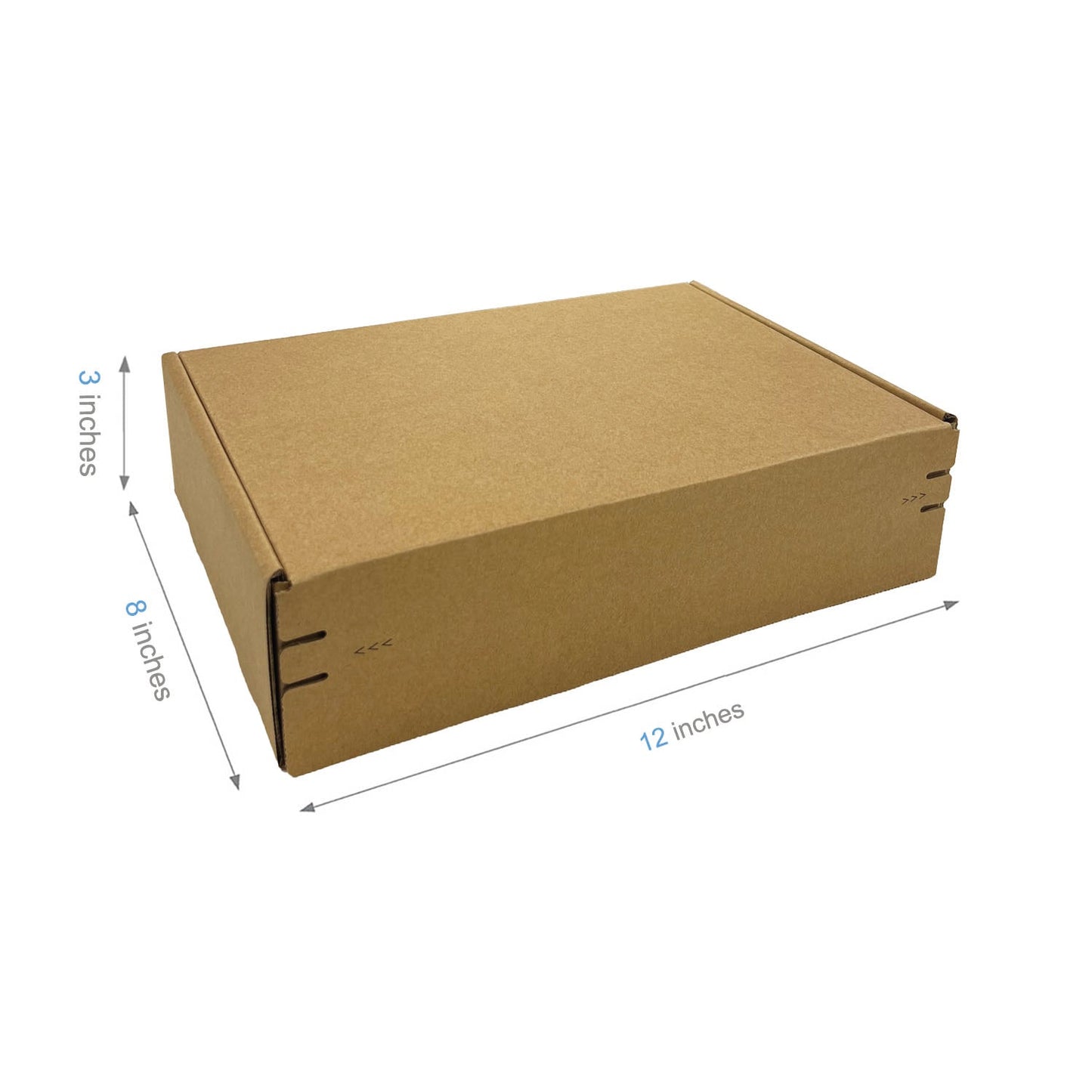 12" x 8" x 3" - Kraft Mailer Boxes Self-Seal Tape - Bundle of 40 - KIS PAPER - 1268 – main