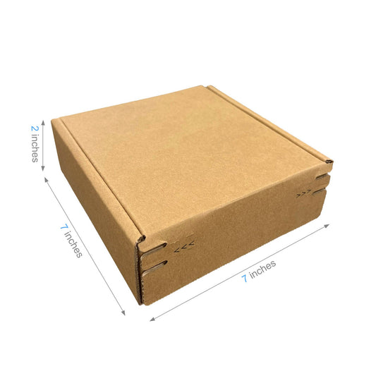 7" x 7" x 2" - Kraft Mailer Boxes Self-Seal Tape - Bundle of 40 - KIS PAPER - 1259 – main
