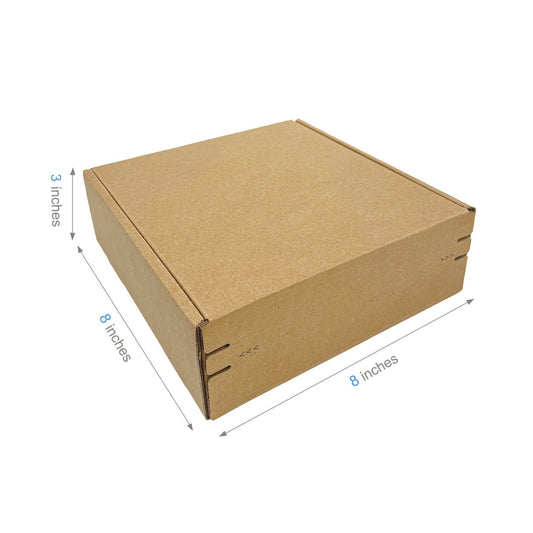 8" x 8" x 3" - Kraft Mailer Boxes Self-Seal Tape - Bundle of 40 - KIS PAPER - 1260 – main
