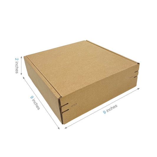 9" x 9" x 2" - Kraft Mailer Boxes Self-Seal Tape - Bundle of 40 - KIS PAPER - 1261 – main