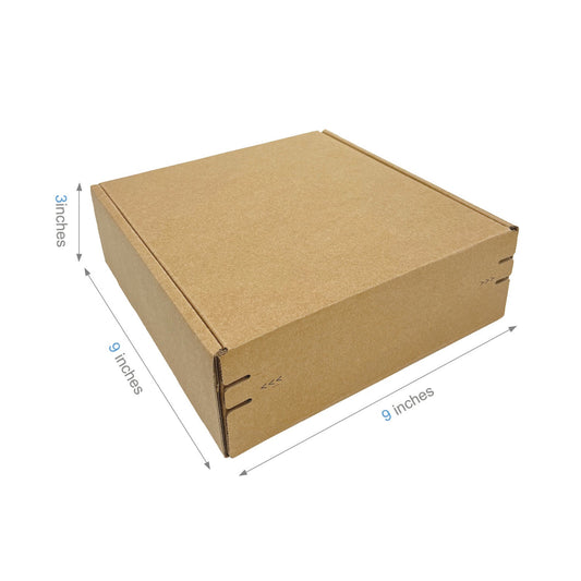 9" x 9" x 3" - Kraft Mailer Boxes Self-Seal Tape - Bundle of 40 - KIS PAPER - 1262 – main