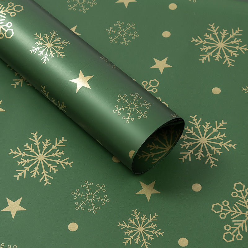 New Waterproof Christmas Wrapping Paper Snowflake - 20 Sheets