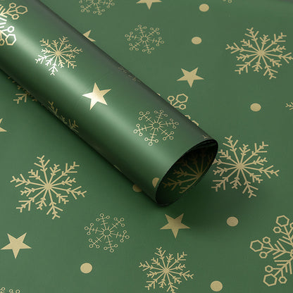 New Waterproof Christmas Wrapping Paper Snowflake - 20 Sheets