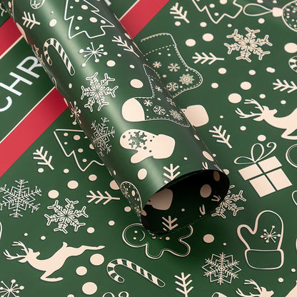 New Waterproof Christmas Wrapping Paper Christmas Deer - 20 Sheets