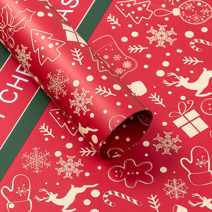 New Waterproof Christmas Wrapping Paper Christmas Deer - 20 Sheets