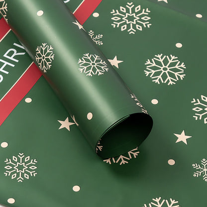 New Waterproof Christmas Wrapping Paper Snowflake - 20 Sheets