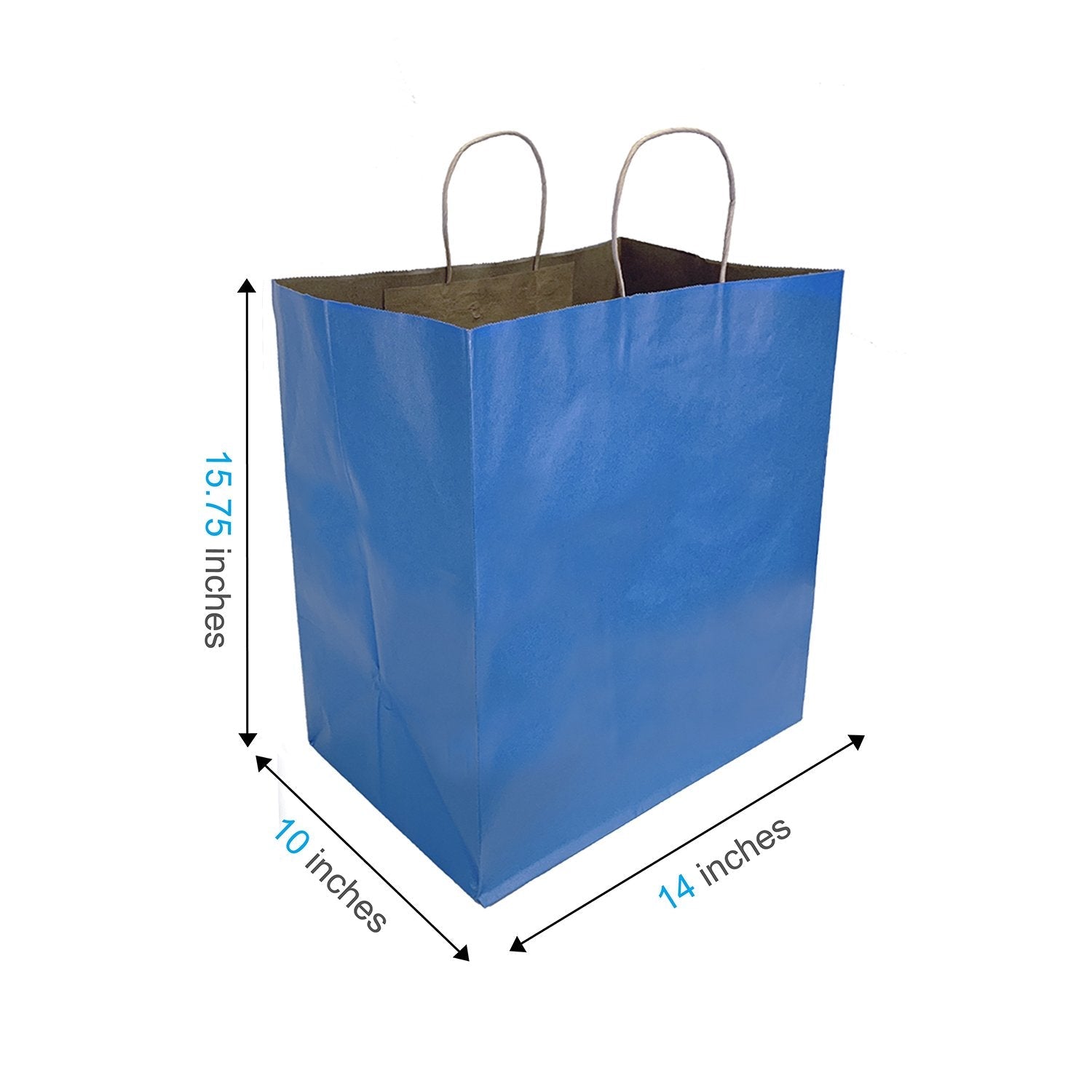 1410NAVY | 150pcs Super Royal 14x10x15.75 inches Navy Paper Bags with Twisted Handles – main
