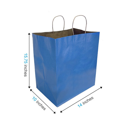 1410NAVY | 150pcs Super Royal 14x10x15.75 inches Navy Paper Bags with Twisted Handles – main